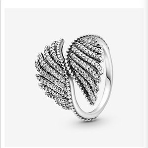 Pandora Shimmering Phoenix Feather Statement Ring